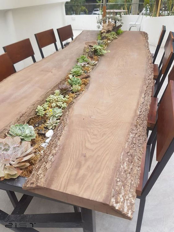 میز ناهار خوری چوبی به سبک روستیک یک انتخاب عالی برای دکوراسیون چوبی پذیرایی  منزل شما